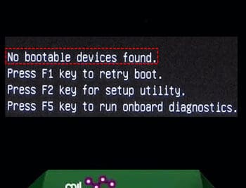 No bootable device