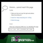 INET_E_RESOURCE_NOT_FOUND. Error en Windows 10