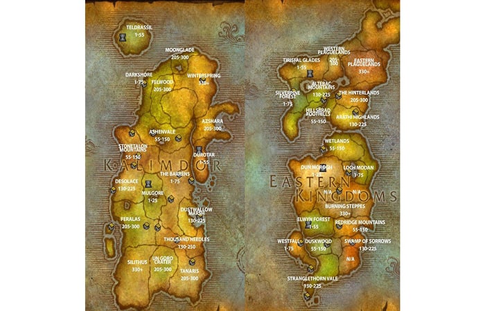 Mapa de pesca de World of Warcraft