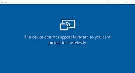 Dispositivo no admite la recepción de Miracast