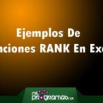 Ejemplos De Funciones RANK En Excel