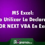 MS Excel: Cómo Utilizar La Declaración FOR NEXT VBA En Excel