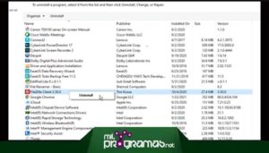 Cómo desinstalar programas en Windows 10