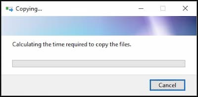 Calculando el Tiempo Necesario para Copiar los Archivos
