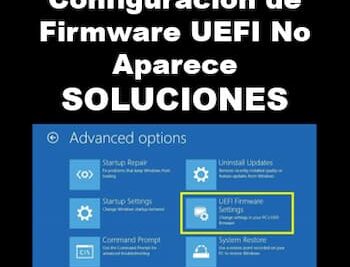 Configuración de Firmware UEFI No Aparece
