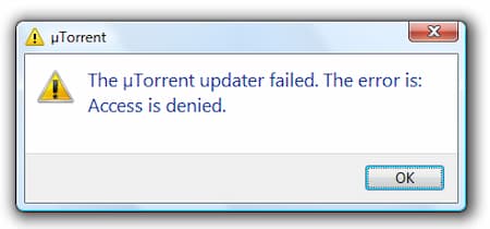 acceso denegado en uTorrent