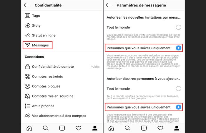 Cómo evitar recibir spam de mensajes privados en Instagram y ser agregado a grupos aleatorios