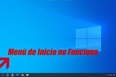 Menú de inicio no funciona
