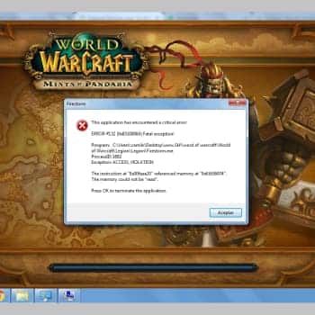 Cómo solucionar el error 132 de World of Warcraft