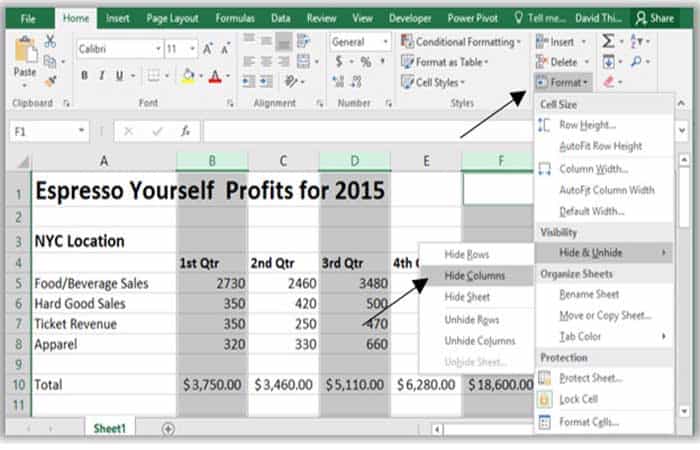 Ocultar filas en Excel