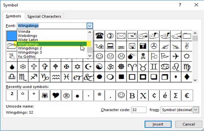 Emojis en Excel a partir de símbolos