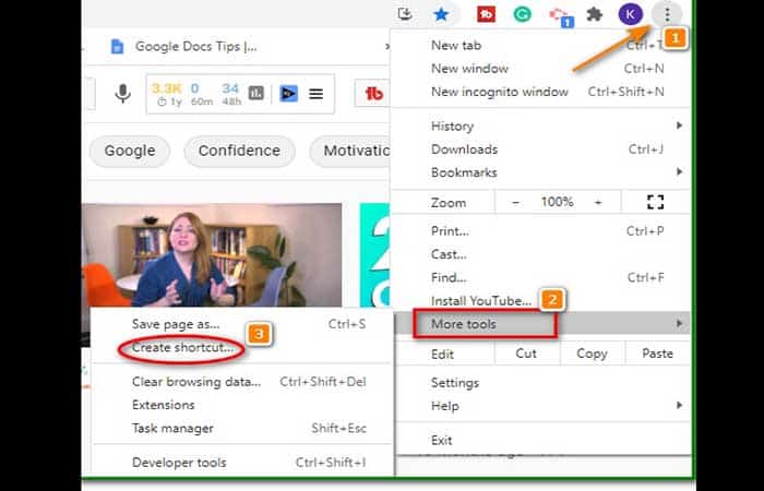 Cómo crear un acceso directo de YouTube en tu escritorio con Google Chrome