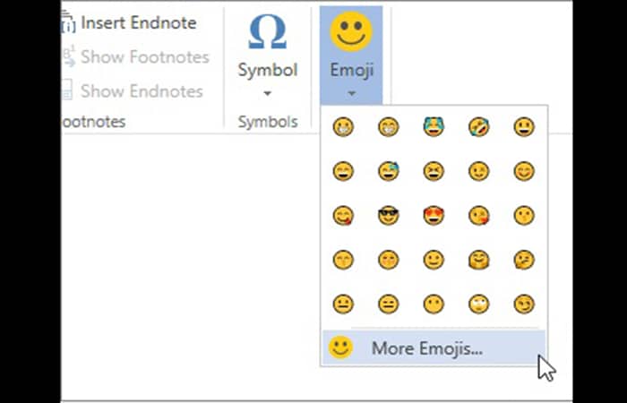 Insertar Emoji en Word para la Web