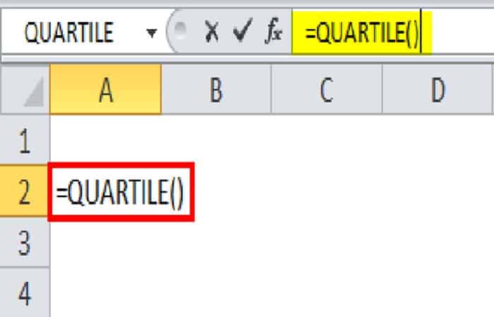 Fórmula Función CUARTIL En Excel