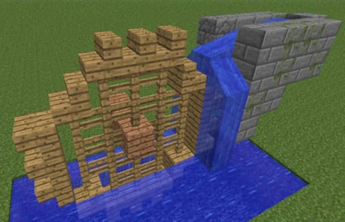 Molino de agua en Minecraft