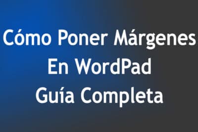 Márgenes En WordPad
