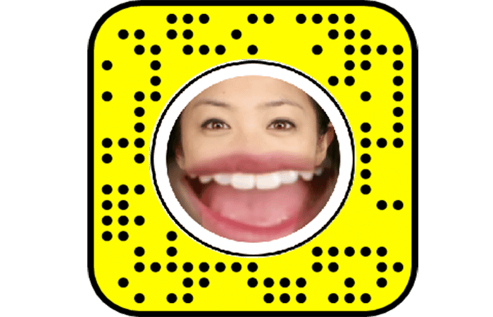 filtro boca grande en Snapchat
