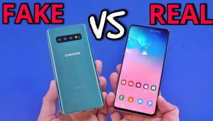 Samsung Galaxy S10 falso versus real