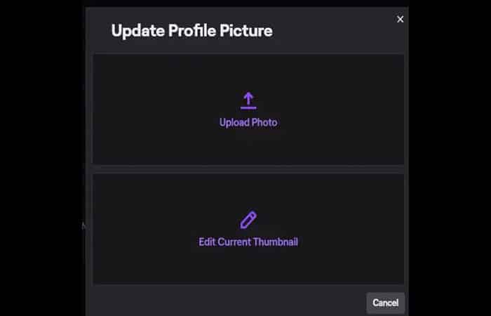 Cambiar el tamaño de una imagen de perfil de Twitch