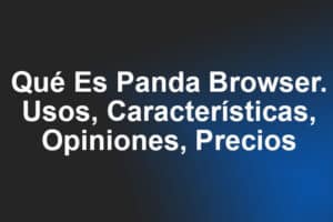Qué Es Panda Browser. Usos, Características, Opiniones, Precios