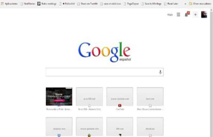 Interfaz de Google Chrome
