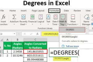 Función De Grados En Excel. Qué Es Y Cómo Usarla