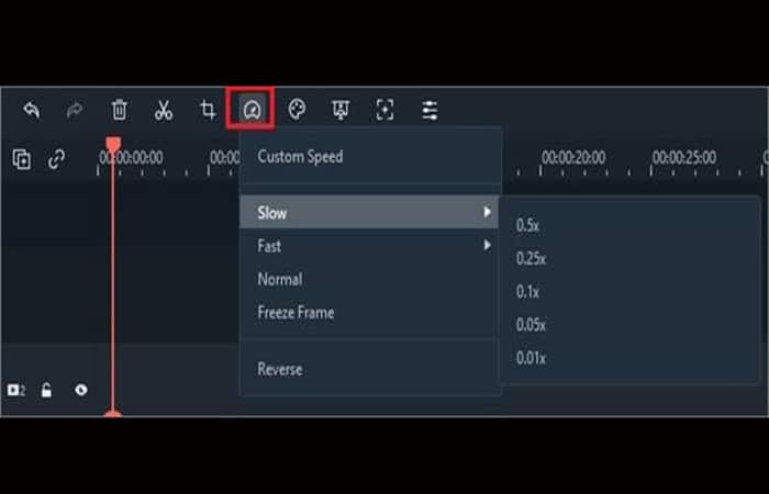 Cambiar la velocidad de un video en Wondershare Filmora Pro