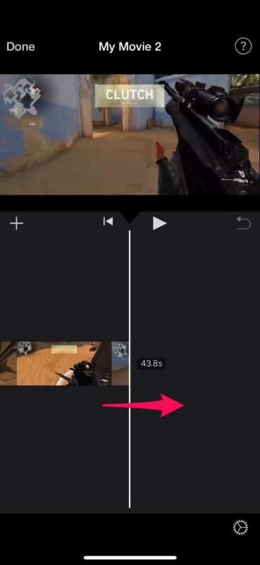 Cómo eliminar una sección central de un vídeo en el iPhone y el iPad con iMovie