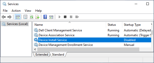 Device Install Service in Windows