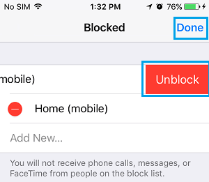 Unblock Someone on iPhone