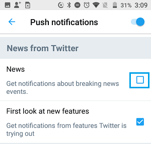 Disable Twitter News Notifications