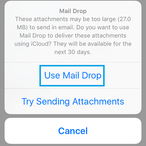 Use Mail Drop Option
