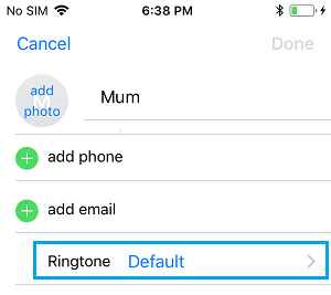 Change Ringtone for Contact on iPhone