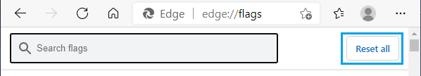 Reset Microsoft Edge Flags