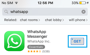 Download WhatsApp on iPhone