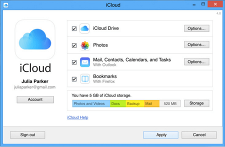 iCloud Sync Settings