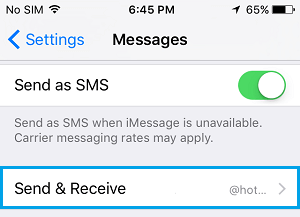 Enviar y recibir correo electrónico en la app Mensajes en el iPhone 