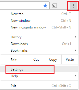 Open Chrome Settings