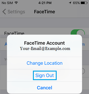 Sign Out Of FaceTime On iPhone