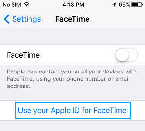 Use Your Apple ID for FaceTime on iPhone