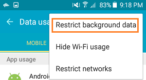 Restrict Background Data For All Apps On Android Phone