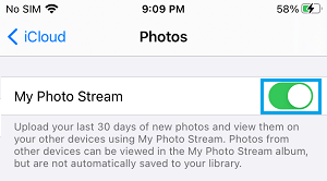 Enable Photo Stream on iPhone