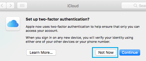 Set up Two Factor Authentication On Mac