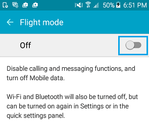 Disable Flight Mode On Android Phone