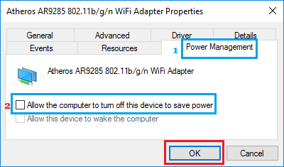Prevent Computer From Turning OFF Power to WiFi Adapter