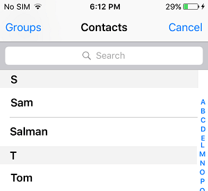 Add Contact to My Info on iPhone