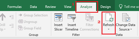 Refresh Pivot Table Data