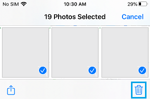Delete Selected Photos on iPhone