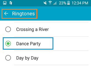 Ringtone Settings on Android Phone
