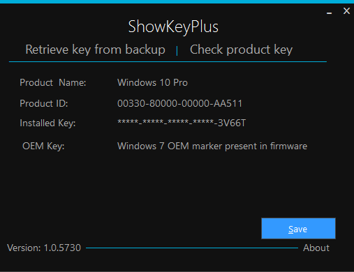 ShowKeyPlus for Windows 10